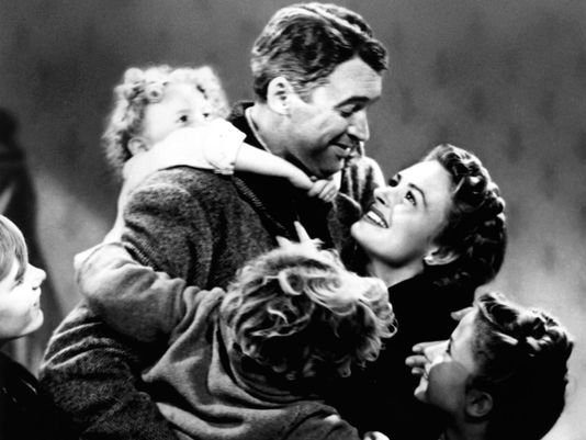 I’m watching It’s a Wonderful Life with my son…